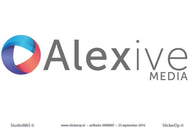 Muurstickers zakelijk logo - Alexive Media Muursticker zakelijk logo Alexive Media