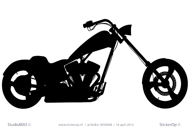 Muursticker chopper motor - voor de stoere kinderkamer of mancave muursticker transport chopper motor