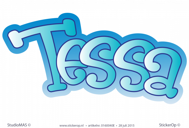 Muursticker graffiti - Tessa muursticker graffiti duo-colour - tessa