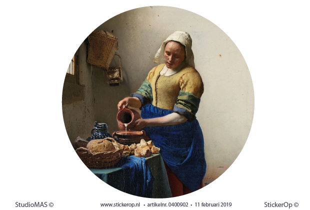 Muursticker Het Melkmeisje - Johannes Vermeer