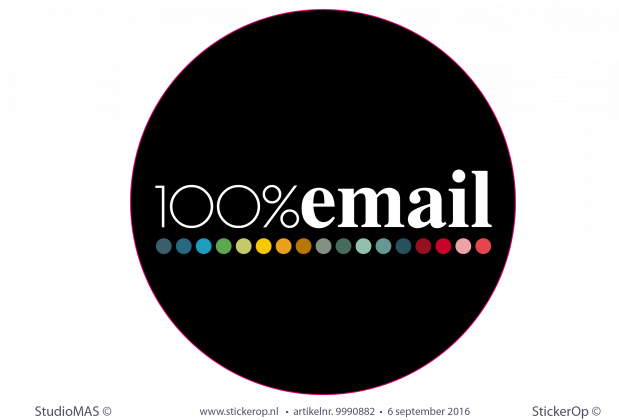 Deurstickers zakelijk logo 100 procent email
