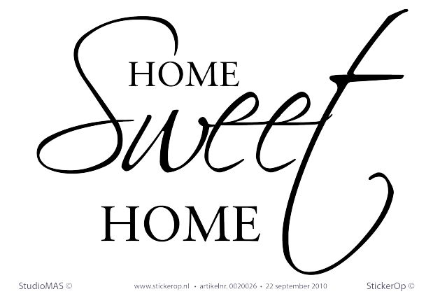 Muurstickers thema muursticker engelse tekst home sweet home