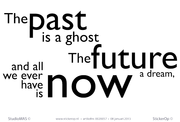 Muurstickers thema muursticker engelse tekst the past is a ghost