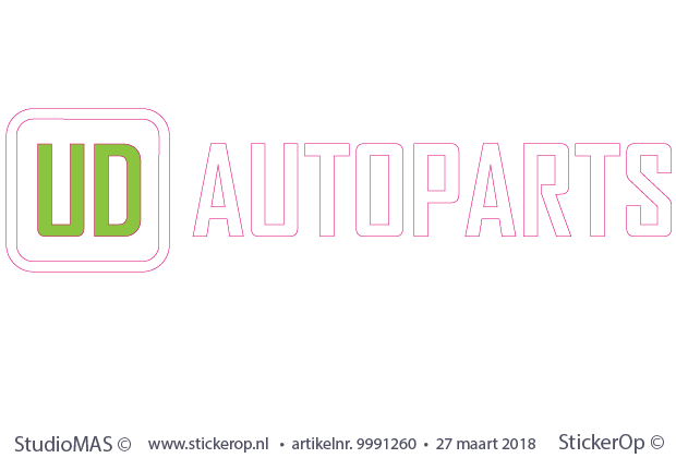 zakelijk gebruik - logo UD Autoparts groen wit