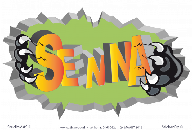 Muurstickers graffiti - Senna muursticker graffiti Senna