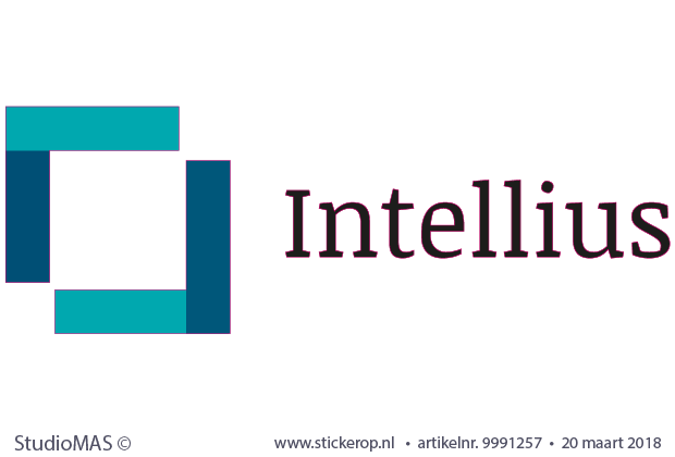 Muur-, deurstickers zakelijk gebruik - logo Intellius zakelijk gebruik - logo Intellius