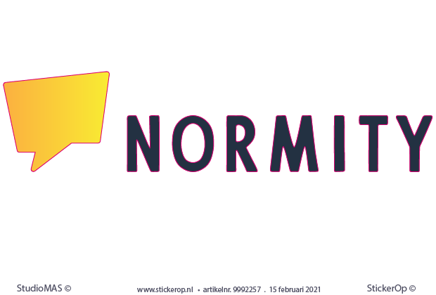 muursticker van zakelijk logo - Normity