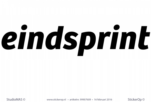 Muursticker zakelijk logo Eindsprint