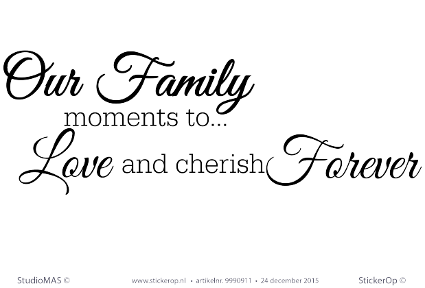 StickerOp Muursticker van zelf opgemaakte tekst