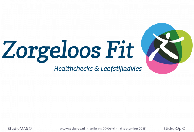 Muursticker zakelijk logo - Zorgeloos Fit muursticker zakelijk logo Zorgeloos fit