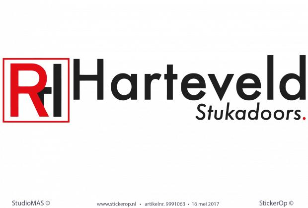 Muursticker zakelijk logo - Harteveld stucadoors