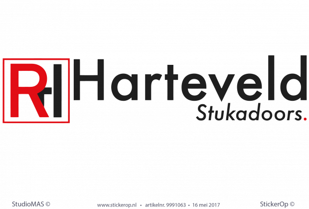 Muursticker zakelijk logo - Hartveld stucadoors Muursticker zakelijk logo - Harteveld stucadoors