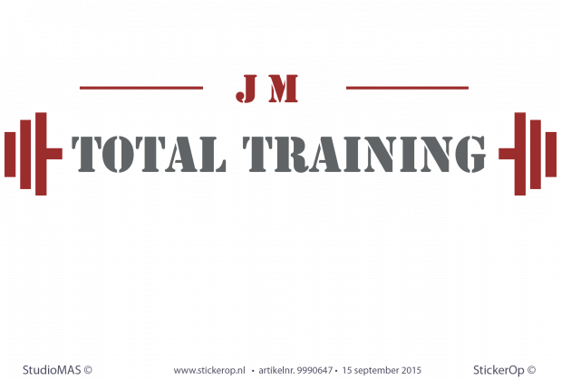 muurstickers zakelijk logo JM total training