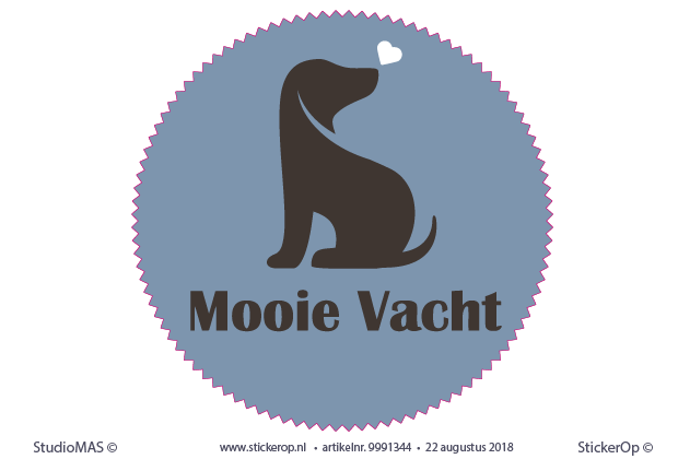 Muursticker zakelijk logo - Mooie Vacht - full colour - logo Mooie Vacht