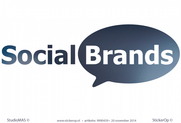 Logo Social Brands muurstickers zakelijk log social brands