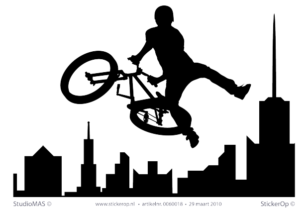 Muurstickers thema muursticker sport urban bicker