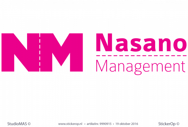 Muursticker zakelijk logo Nasano
