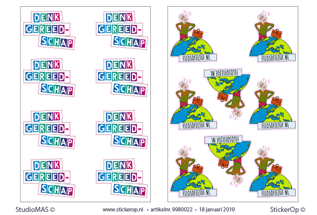 Logostickers zakelijk gebruik - Filosiejuf - per 2x 2 vel