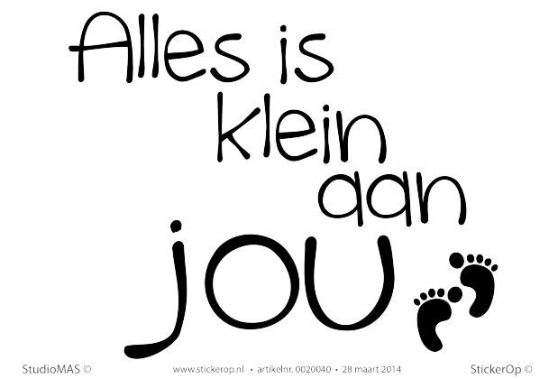 Muurstickers thema muursticker tekst kinderkamer alles is klein aan jou