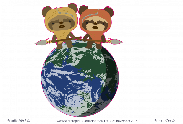 Muursticker van zelf aangeleverde tekening - Remco's world muurstickers eigen tekening Remcos world