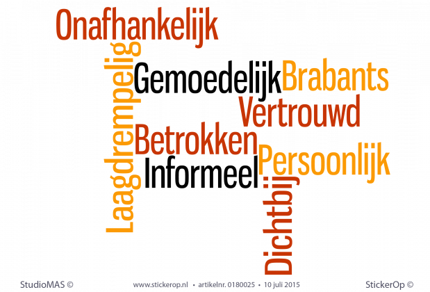 Muursticker woordenwolk - Ruud's kantoorwolk - 250 x 200 cm muursticker woordenwolk Ruuds kantoor wolk