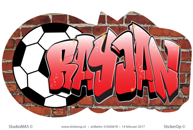 Muursticker graffiti thema voetbal - Rayjan muursticker graffiti thema voetbal Rayjan