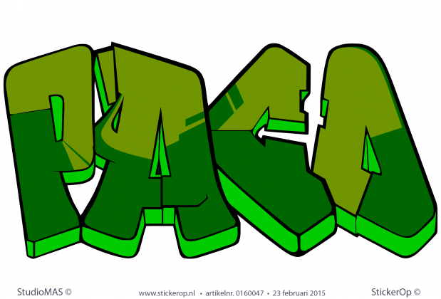 Muursticker graffiti -Paco muursticker graffiti paco