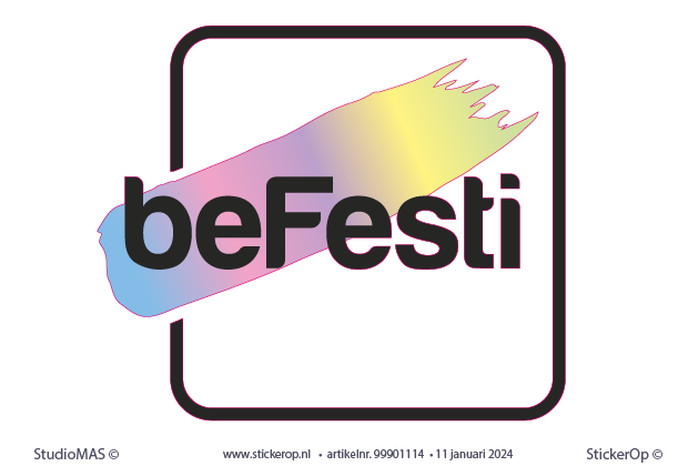 Muursticker van zakelijk logo - Befesti