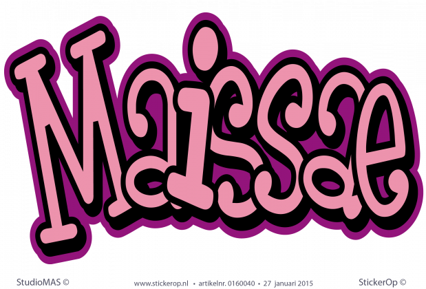 muursticker graffiti duo-colour - Maissae