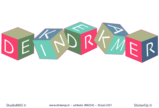 Muurstickers van zakelijk logo - De Kinderkamer muursticker van eigen logo - De Kinderkamer