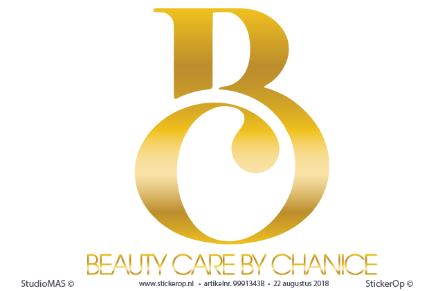 Zakelijke muurstickers fc geprint - logo Beauty Care by Chanice - logo Beauty Care by Chanice