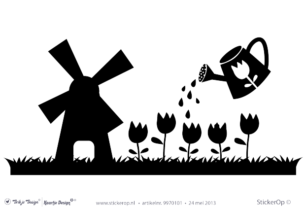 Muurstickers thema muursticker kinderkamer Drikjes kijk op Holland
