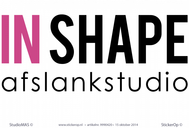 muursticker zakelijk logo InShape afslankstudio