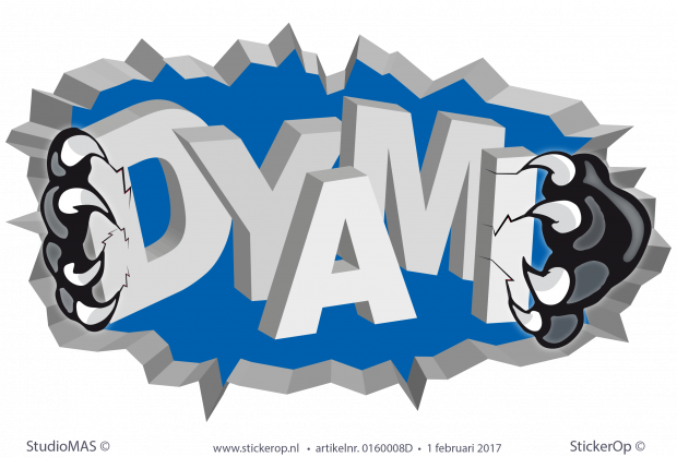 Muursticker graffiti - Dyami muursticker graffiti Dyami