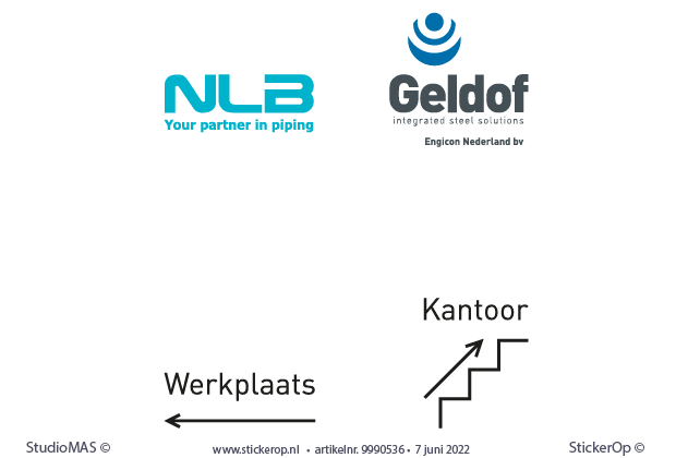 Muursticker zakelijk logo - NLB Geldof muurtje trap zakelijk logo-NLB Geldof muurtje trap 2