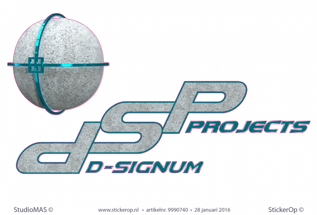 Muursticker zakelijk logo - DSP Muursticker zakelijk logo DSP