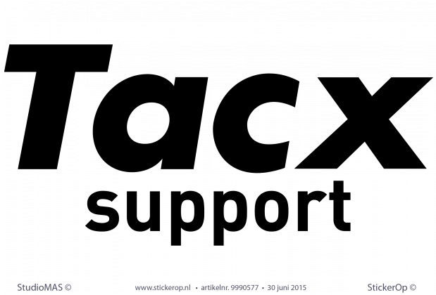 muursticker zakelijk logo Tacx support