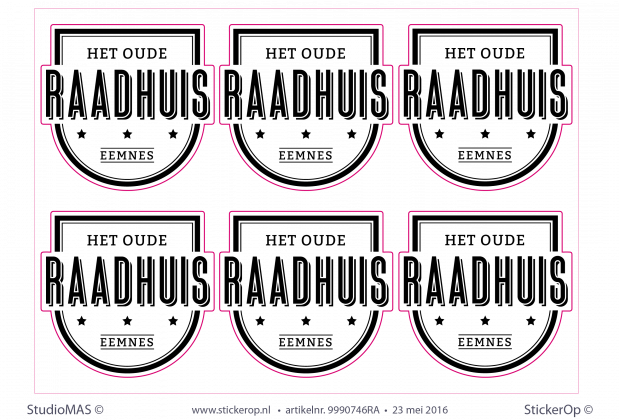 Logosticker zakelijk Raadhuis Eemnes
