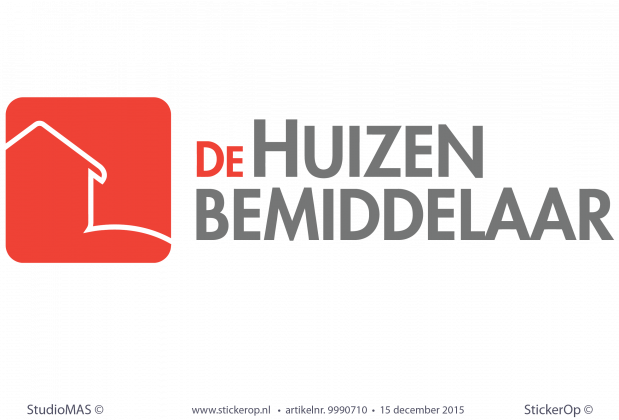 Muursticker zakelijk logo - De Huizen Bemiddelaar muurstickers zakelijke logo dehuizenbemiddelaar