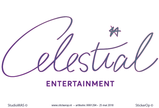 Muursticker zakelijke toepassing - logo Celestial muurstickers zakelijk gebruik - Logo Celestial
