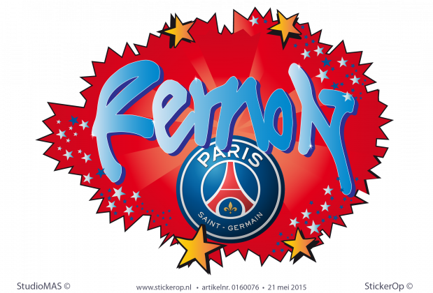 Muursticker full colour graffiti - Remon muursticker graffiti Remon