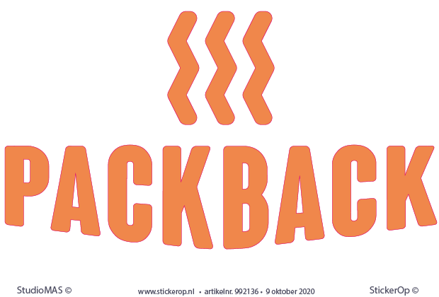 - muursticker eigen logo - PackBack