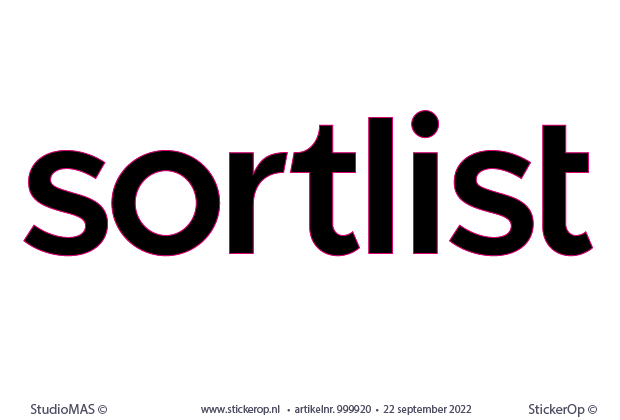 Muursticker zakelijk logo - Sortlist - Sortlist