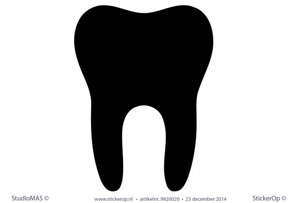 Deursticker pictogram tand deursticker pictogram tand