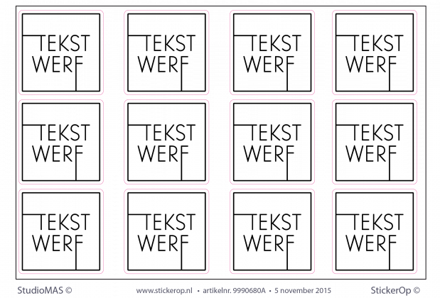 zakelijke logo stickertjes TekstWerf