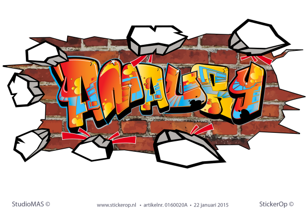 Muursticker graffiti type G - Amaury muursticker graffiti type G Amaury