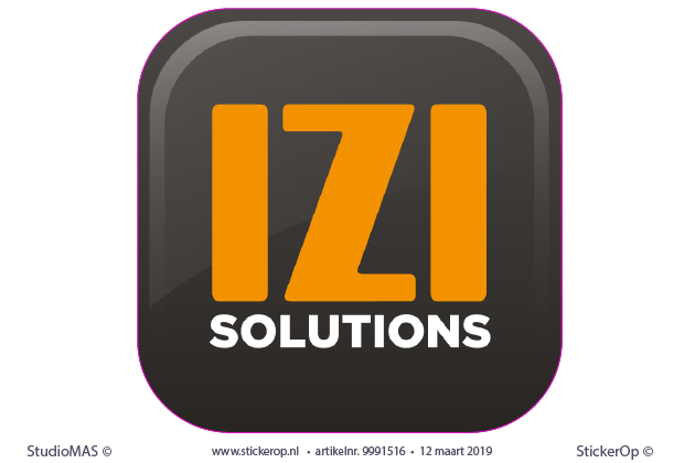 muurstickers zakelijk logo - IZI-Solutions