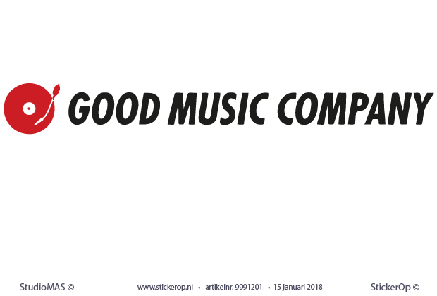 Muurstickers zakelijk gebruik - Logo Good Music Company - Good Music Company