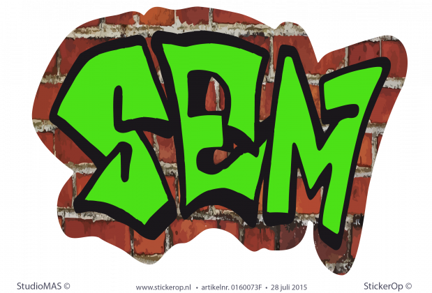 muursticker graffiti typeB Sem
