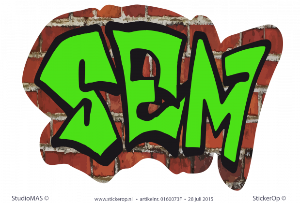 Muursticker graffiti type B - Sem muursticker graffiti typeB Sem